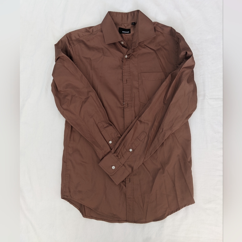 Men's Rodier brown dress shirt
